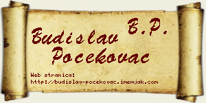 Budislav Počekovac vizit kartica
